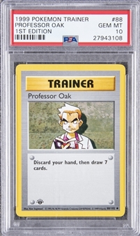 1999 Pokemon Game 1st Edition #88 Professor Oak Trainer - PSA GEM MT 10